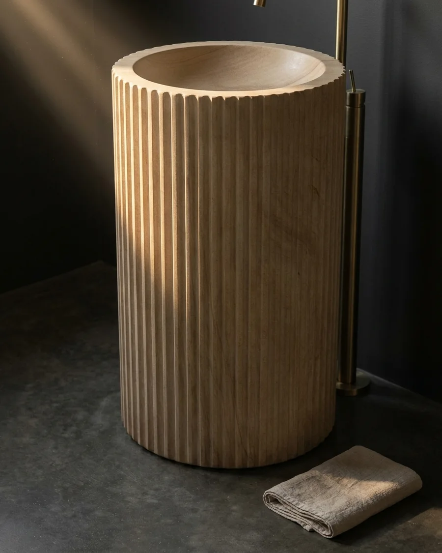 Dhruva — Dholpur Sandstone · fluted, 90 cm