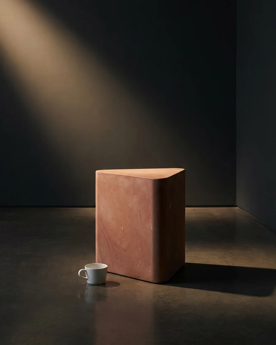Trikona — Agra Red Sandstone · 45 cm