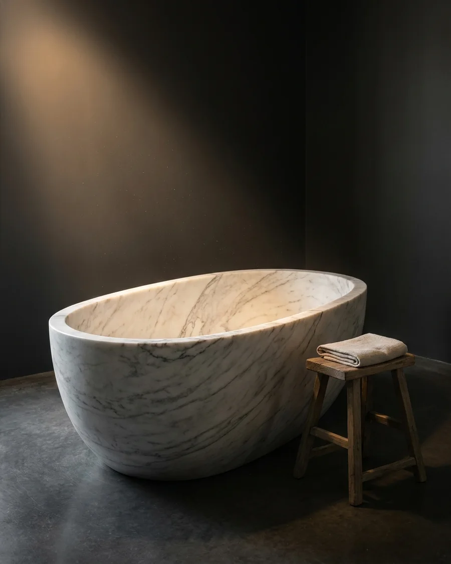 Sarovar — Indian Statuario Marble · Bath